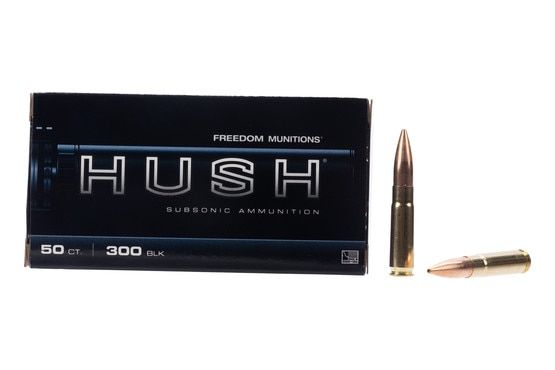Freedom Munitions HUSH rifle ammunition, 50 rounds.